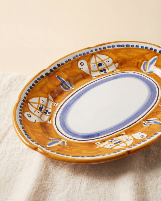 צלחת הגשה אובלית Tartaruga כתום - תמונה 3 | Mio